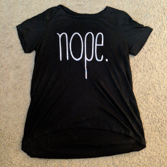 Freeze Tops - Black "nope" tshirt